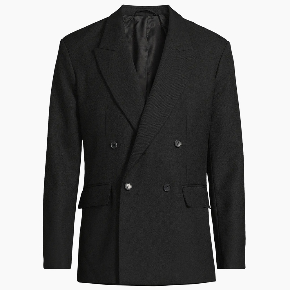 Second/Layer Pico Black Double-Breasted Blazer - image 7